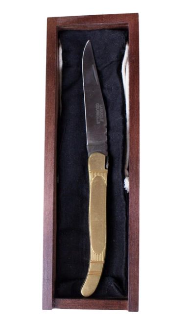 Brass Single Blade Pocket Knife 